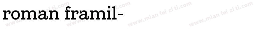 roman framil字体转换